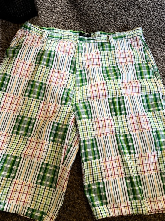 Other - Green Patchwork Plaid Shorts
